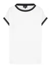 Emporio Armani Chiffon Short-sleeve Blouse In White