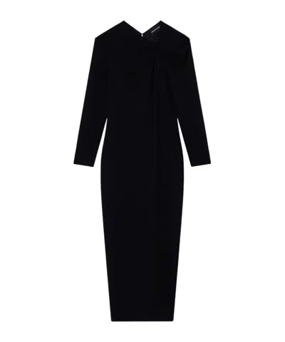 Emporio Armani Bow-detail Dress In Black