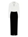 Emporio Armani Kleid Aus Samt Mit Schleifendetail In White