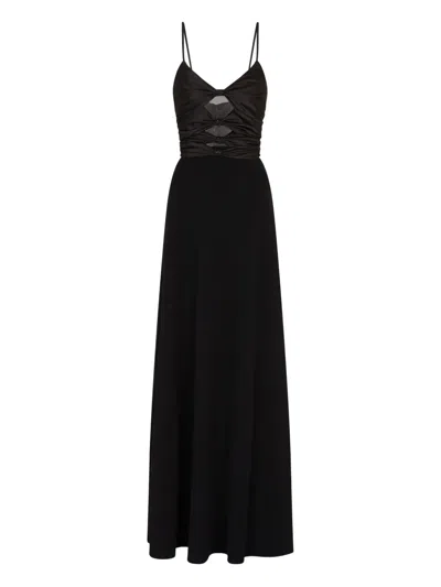 EMPORIO ARMANI BOW-EMBELLISHED MAXI DRESS