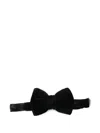 Emporio Armani Velvet Bow Tie In Black