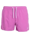 Emporio Armani Boxer Beachwear Man Swim Trunks Fuchsia Size 38 Polyamide In Pink