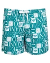 Emporio Armani Boxer Beachwear Man Swim Trunks Green Size 36 Polyester