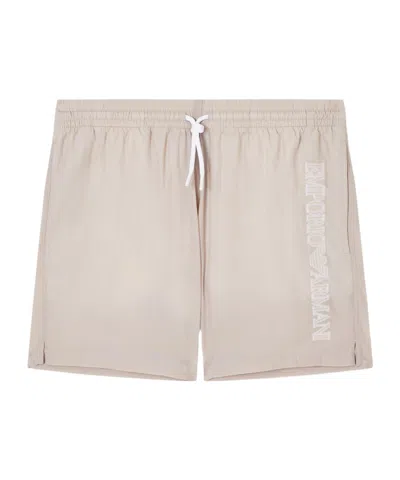 Emporio Armani Boxer Beachwear In Neutral