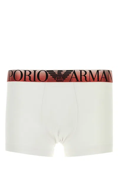 EMPORIO ARMANI EMPORIO ARMANI WHITE STRETCH COTTON BOXER