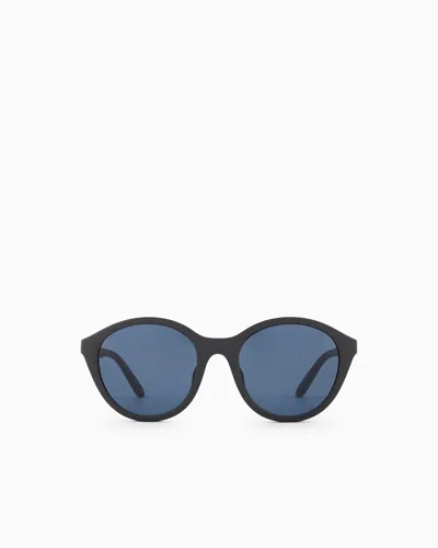 Emporio Armani Boy's Round Sunglasses In Blue