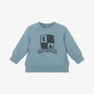 Emporio Armani Babies' Boys Blue Cotton Sweatshirt