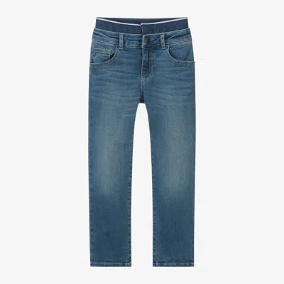 Emporio Armani Kids' Boys Blue Denim Slim-fit Jeans