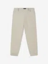 Emporio Armani Boys Corduroy Branded Trousers 8 Yrs Ivory In Ivory