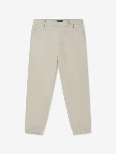 Emporio Armani Kids' Boys Corduroy Branded Trousers 8 Yrs Ivory