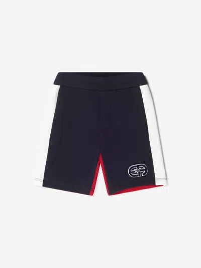 Emporio Armani Kids' Boys Cotton Double Jersey Shorts 6 Mths Blue
