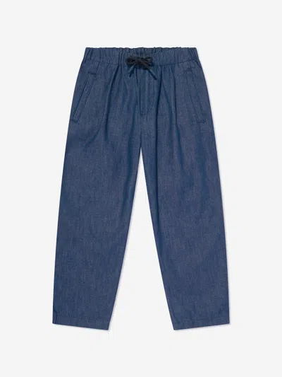 Emporio Armani Kids' Boys Denim Trousers In Blue