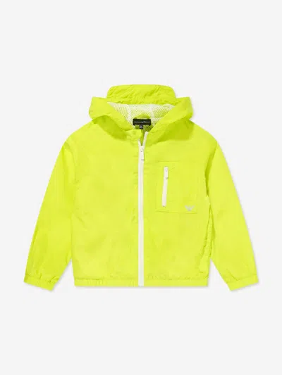 Emporio Armani Kids' Lightweight Hooded Jacket In Green