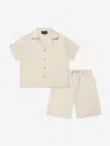 Emporio Armani Boys Linen Shirt And Shorts Set