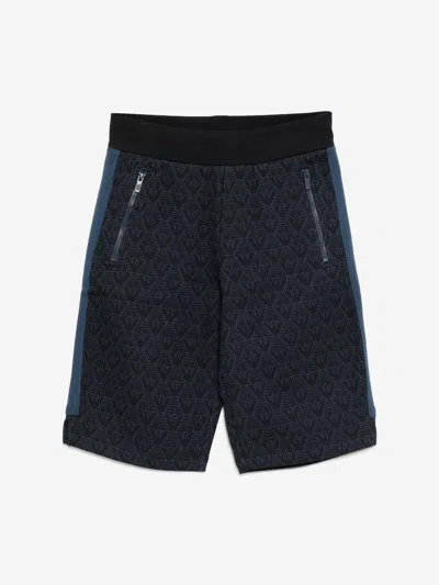 Emporio Armani Kids' Boys Logo Bermuda Shorts In Blue