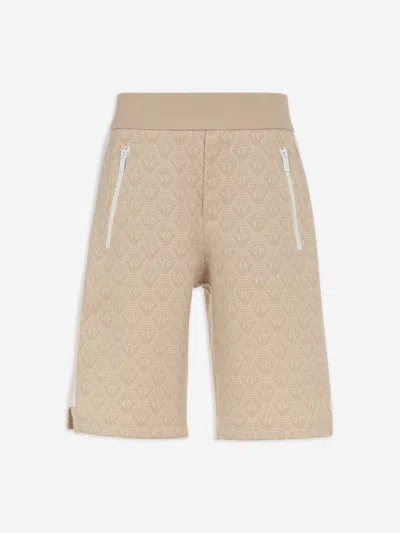 Emporio Armani Boys Logo Bermuda Shorts In Sand