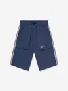 Emporio Armani Logo-tape Shorts In Blue
