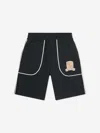 Emporio Armani Stretch-cotton Logo Bermuda Shorts (4-16 Years) In Blue