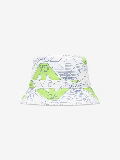 Emporio Armani Kids' Logo-print Bucket Hat In Multicoloured