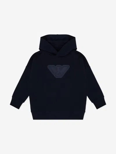 Emporio Armani Kids'  Boys Logo Hoodie In Black