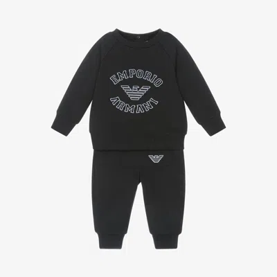 Emporio Armani Babies' Boys Navy Blue Cotton Tracksuit