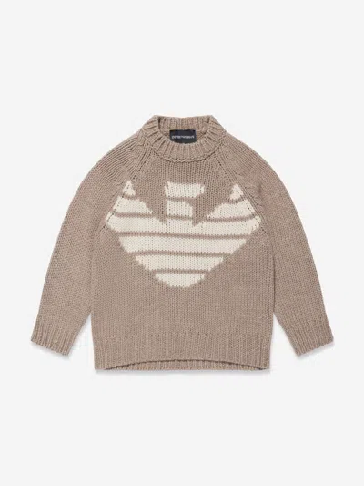 EMPORIO ARMANI BOYS WOOL KNITTED JUMPER