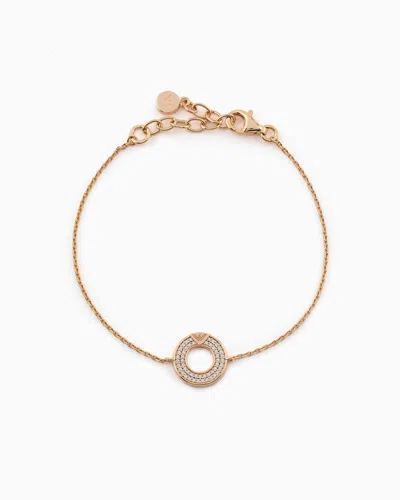 Emporio Armani Rose Gold-tone Sterling Silver Components Bracelet In Multicolore