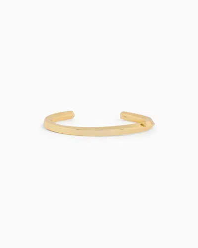 Emporio Armani Gold-tone Brass Bangle Bracelet In Multicolore