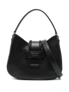 Emporio Armani Small Leather Shoulder Bag In Black