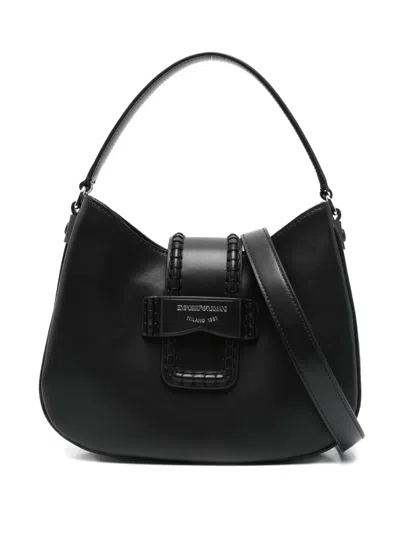 Emporio Armani Braided-detail Tote Bag In Black