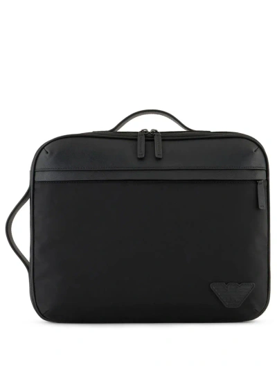 Emporio Armani Briefcase In Ash Black