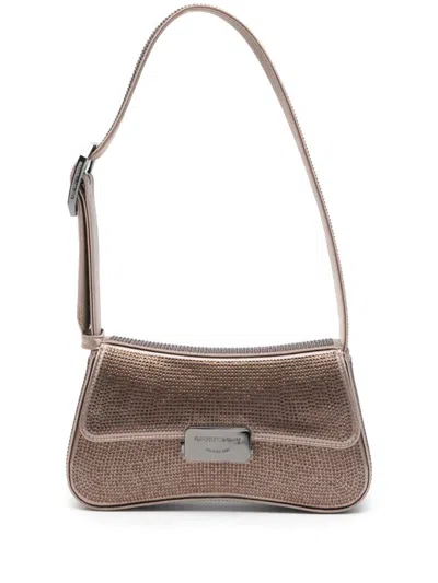 Emporio Armani Bronze Rhinestone-embellished Shoulder Bag