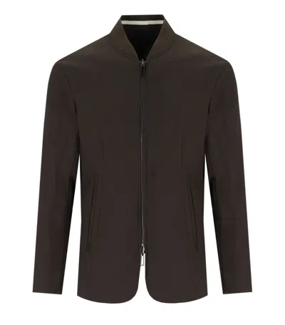 EMPORIO ARMANI EMPORIO ARMANI BROWN BLUE REVERSIBLE JACKET