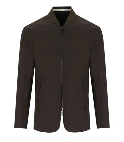 EMPORIO ARMANI BROWN BLUE REVERSIBLE JACKET