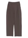 Emporio Armani Chevron-motif Pleated Straight Trousers In Black