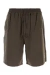 Emporio Armani Drawstring Bermuda Shorts In Printed Modal From The Peace Capsule Collection
