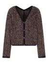 Emporio Armani Brown Leopard V-neck Sweater In Brown