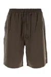 Emporio Armani Drawstring Bermuda Shorts In Printed Modal From The Peace Capsule Collection