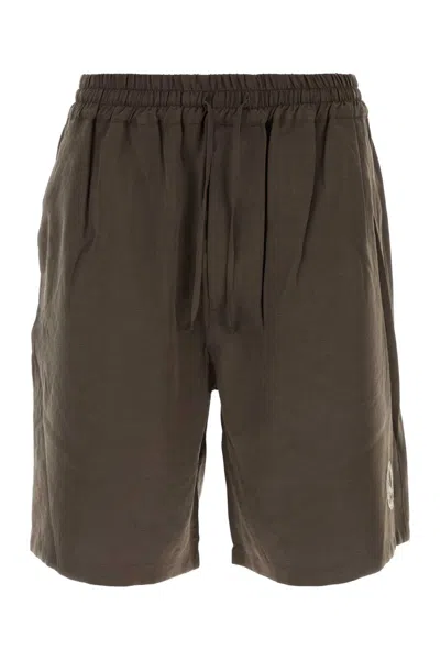 EMPORIO ARMANI EMPORIO ARMANI BROWN MODAL BLEND BERMUDA SHORTS