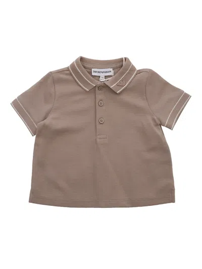 Emporio Armani Kids' Brown Polo Shirt