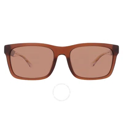 Emporio Armani Brown Rectangular Men's Sunglasses Ea4224f 609573 58