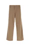 Emporio Armani Stretch Denim Jeans Wide Leg In Brown