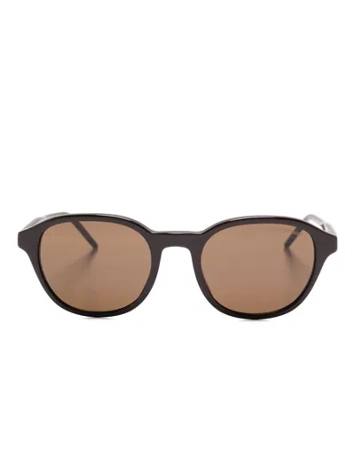 Emporio Armani Brown Sunglasses In Blue