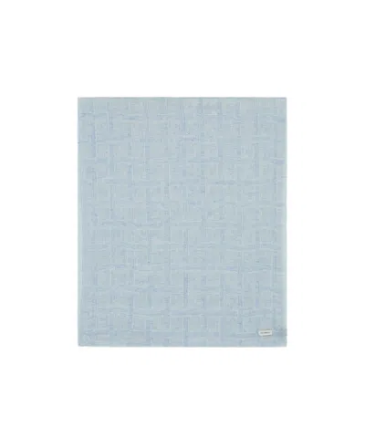 Emporio Armani Brushed Linen Scarf With Lurex In Pattern