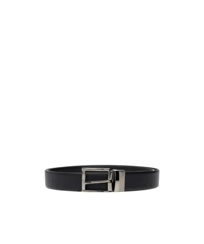 Emporio Armani Buckle Belt In Black