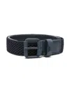 Emporio Armani Buckle-fastening Woven Belt In 蓝色