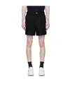 Emporio Armani Buckle Shorts In Black