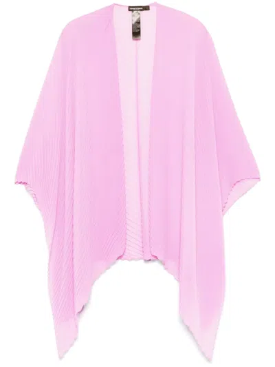 Emporio Armani Butterfly Chiffon Cape In Pink