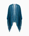 Emporio Armani Butterfly Pleated Chiffon Cape