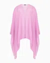 Emporio Armani Butterfly Pleated Chiffon Cape In Pink